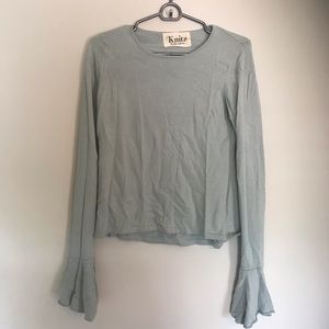 For love and lemons flair sleeve knit shirt